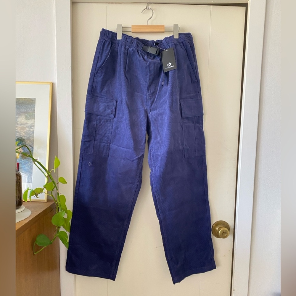 Converse blue corduroy cargo pants size XL